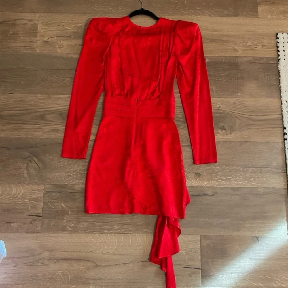 Ronny Kobo Collection Vibrant Red Asymmetrical Dress - Picture 4 of 13